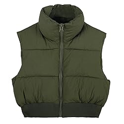 Kissonic Women's Winter Cropped Puffer Vest