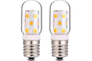 Neanete LED Microwave Light Bulb Over Stove Appliance Replacement 40W Incandescent for Refrigerator, Range Hood E17 Intermediate Base 3W 360lm dimmable Warmwhite 3000K Pack of 2