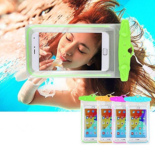 iFun iCool 4 Pack Clear Transparent TPU Perfect for Rafting, Kayaking, Swimming, Boating, Fishing, Skiing, Protect iPhone 6S Plus SE, Galaxy S6 S7 Edge, LG G5 etc. Orange Blue Green Pink