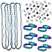 Mermaid Party Favors for Girls Birthday Supplies 72 Mermaid Temporary Tattoos 12 Mermaid Rubber Bracelets 12 Purple & Aqua Mermaid Bead Necklaces for Kids Under The Sea School Classroom Supplies Set