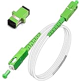 Bangun SC/APC to SC/APC Fiber Optic Internet Cable, Armored Single Mode Patch Cable, Fiber Optic Jumper Optical Patch Cord - SIMPLEX - 9/125um - OS1/OS2 Compatible, LSZH White, 2m