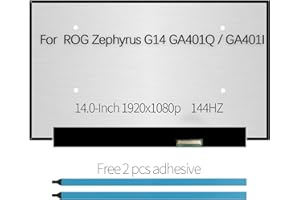 YOUYUANLTD LCD LED Screen Replacement for Asus ROG Zephyrus G14 GA401Q 144Hz 100% sRGB FHD 1920X1080 IPS Display