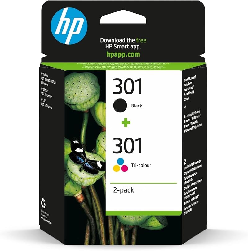 HP N9J72AE 301 Original Ink Cartridges Black and Tri-Colour Multipack