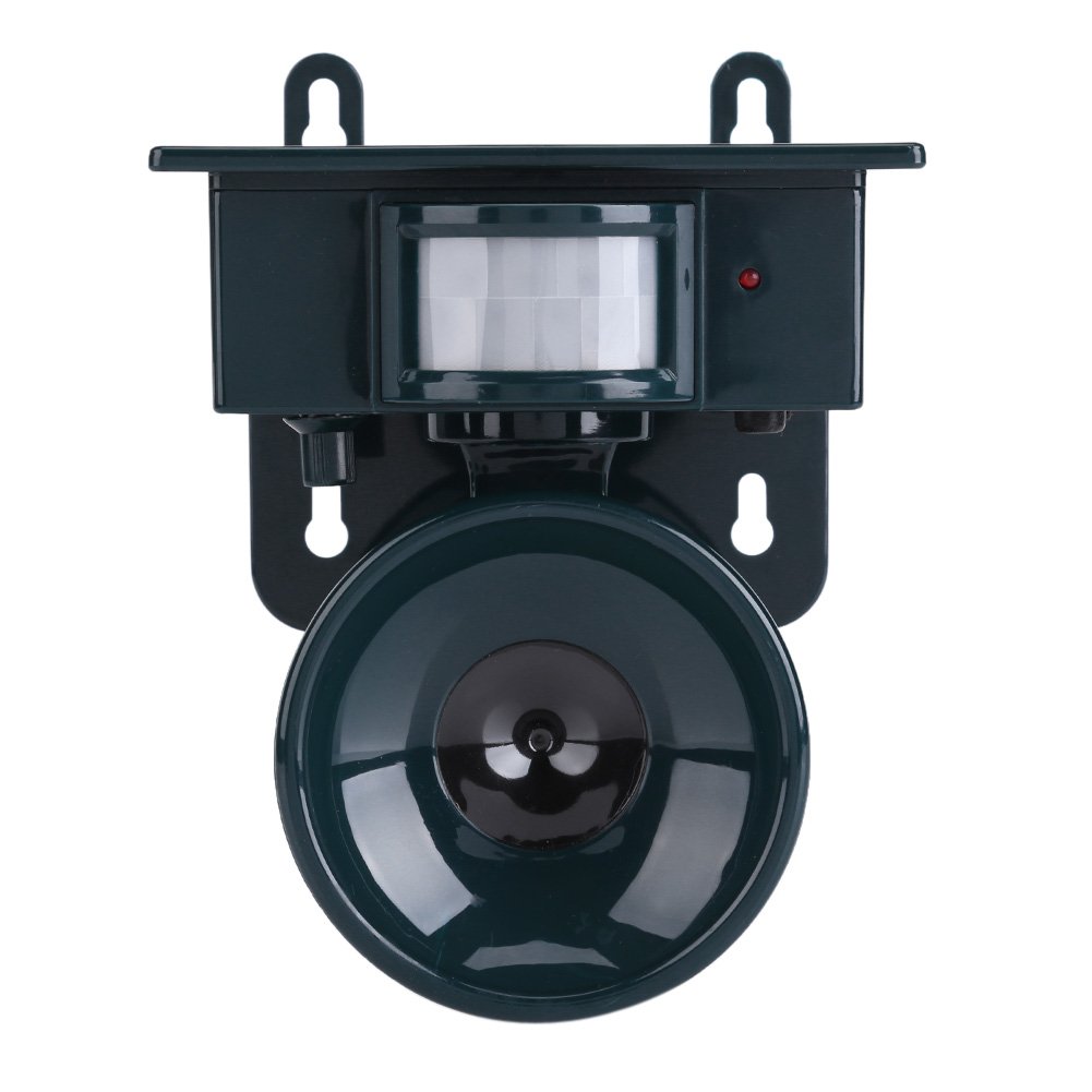 Solar Powered Ultrasonic Animal Repeller, Motion Sensor Activated, Outdoor Pest Control Device for Garden, Yard and Farm, Deters Birds, Dogs, Squirrels, Rats, Moles