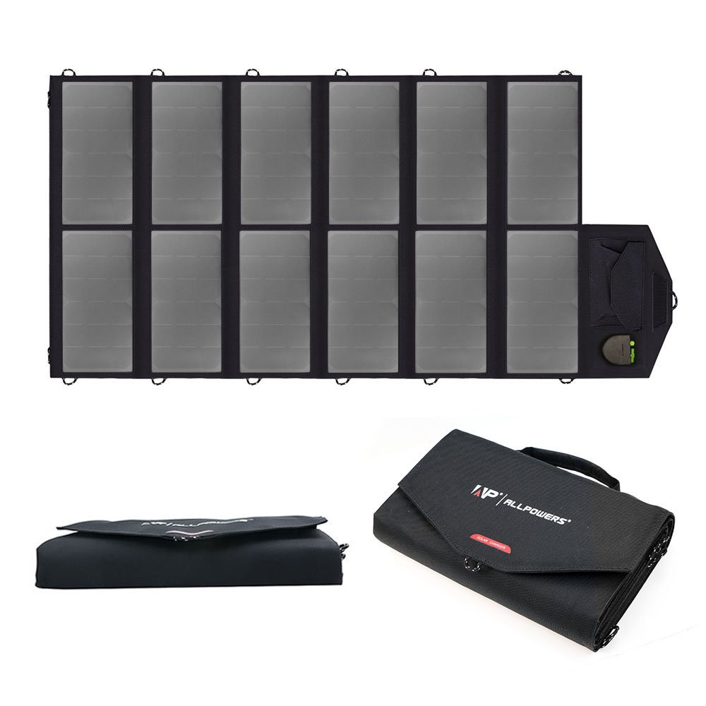 ALLPOWERS 80W Cargador Solar Plegable Panel Solar (USB dual 5V con la Tecnología iSolar + Salida de la CC 18V)...
