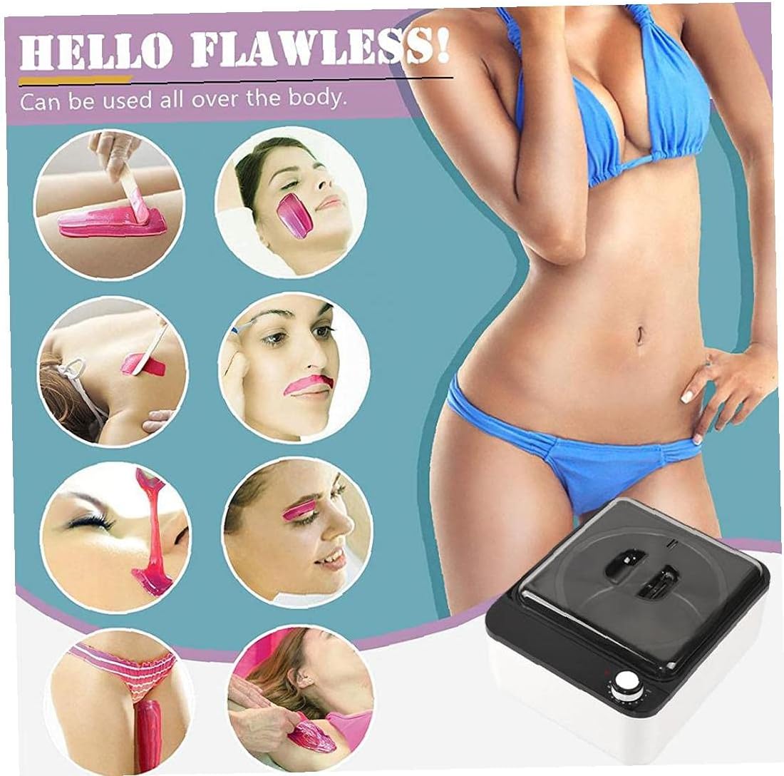 Wax Warmer Non-Stick Waxing Heated Machine Kit Paraffin Heater Pot for Hair Removal Black White Style2: Kitchen & Dining