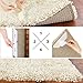 Rug Gripper 8 Pack-with Hard Plastic Layer Rug Grippers-3 Layer Design Carpet Gripper - Carpet Tape - Anti Curling Carpet Pad. Keeps Your Rug in Place & Makes Corners Flat. Anti Slip Rug Pad for Rug