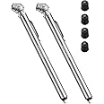 AstroAI Tire Pressure Gauge 2 Pack (10-75PSI) with 4 Black Stem Caps Calibrated to ANSI B40.1 Grade B (±2%), Stainless Steel