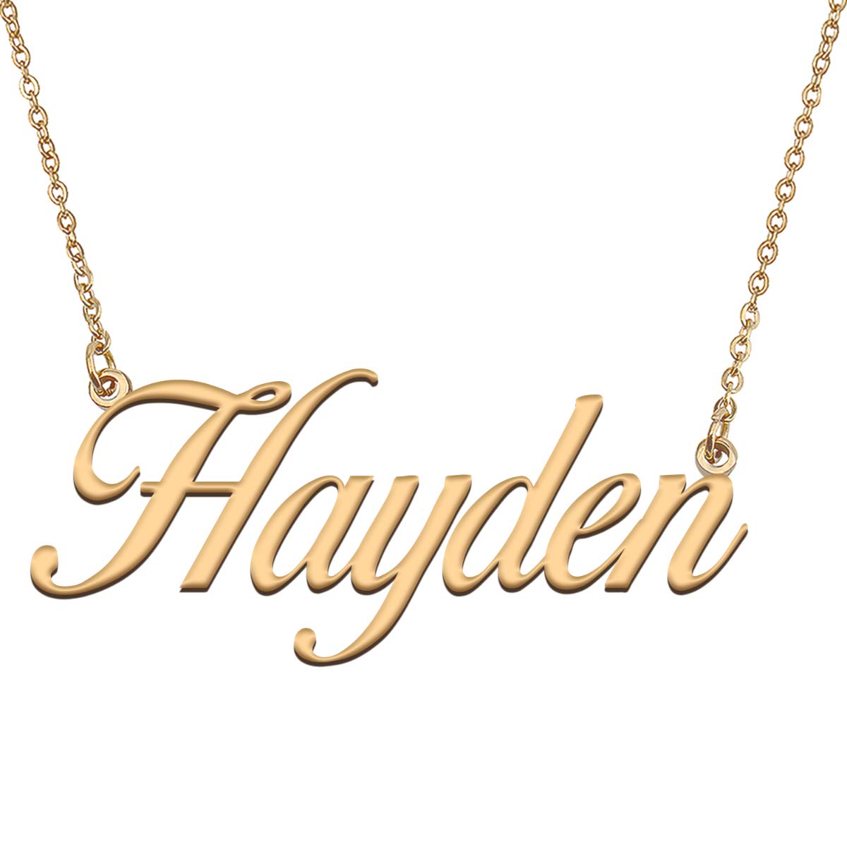 HUAN XUN Customized Custom Simple Any Name Necklace