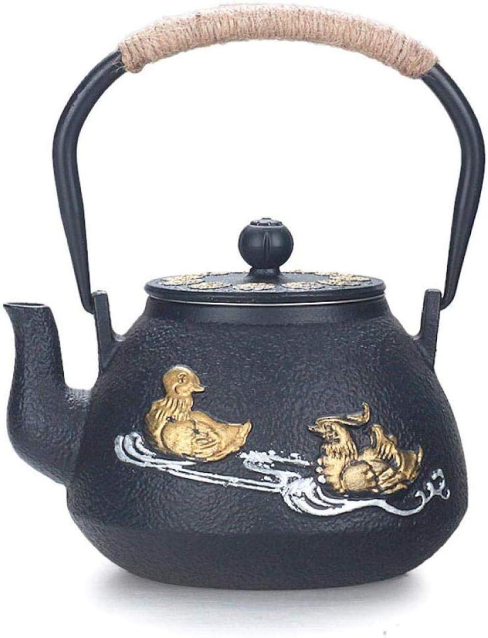 Nuokix Teapots, Tea Sets Cast Iron Kettle 1200ML Handmade