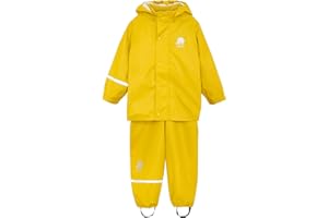 CeLaVi Kids Rain and Snow Suit for Boys Girls with Detachable Hood, Waterproof Raincoat and Pants - Ideal for Rain and Snow