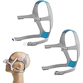 Replacement Headgear Strap Compatible with Airfit/AirTouch N20 Mask 2 Packs Nasal Mask Headgear Straps with Clips Adjustable Standard/Medium CPAP Supplies