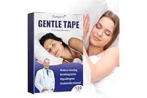 RUNGARD Mouth Tape for Sleeping-Gentle Transparent White Tape 120 Pcs - Hypoallergenic Tape for Sensitive Skin, Painless Removal, Breathable Comfortable to Exercise﻿,The Best Anti Snoring Strip for Breathing