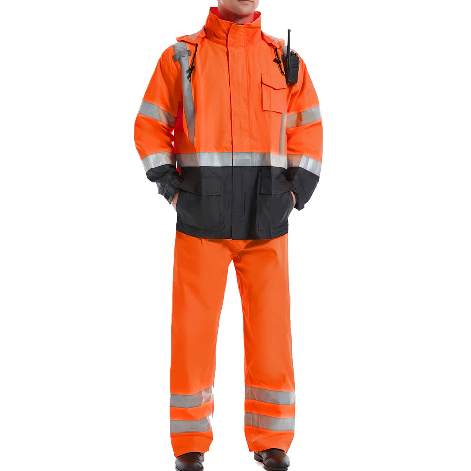 SKSAFETY Hi Vis Reflective Rain suits for Men