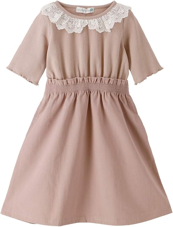 Amazon キャサリンコテージ 女の子 ワンピース 春 夏 半袖ドッキングワンピース キッズ 子供服 カジュアル Qs041 Tak ワンピース チュニック 通販
