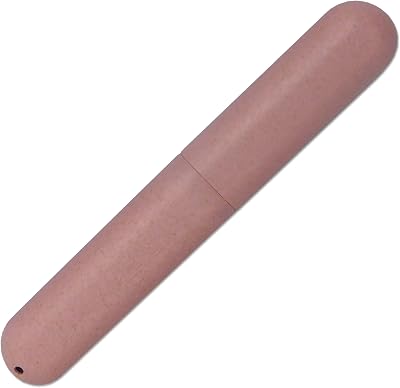 Dental Aesthetics Eco Wheat Straw Toothbrush Case Pink Travel Bag