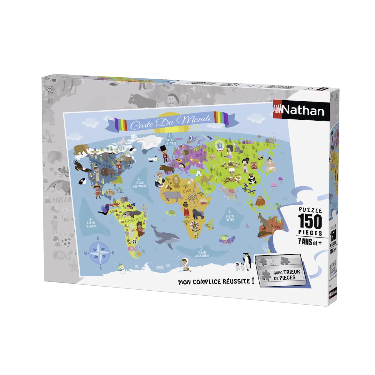 Nathan – 150 Pieces Jigsaw Puzzle – Map of the World – 86806