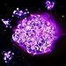 Qedertek Solar Christmas String Lights, 21ft 50 LED Halloween Purple String Lights, Fairy Blossom Lights String, Xmas Decorations for Indoor Outdoor, Home, Garden, Patio, Party and Xmas Trees Purple