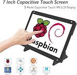 CUQI 7 Inch Touch Screen Monitor for Raspberry Pi IPS 1024x600 HDMI Portable view 3