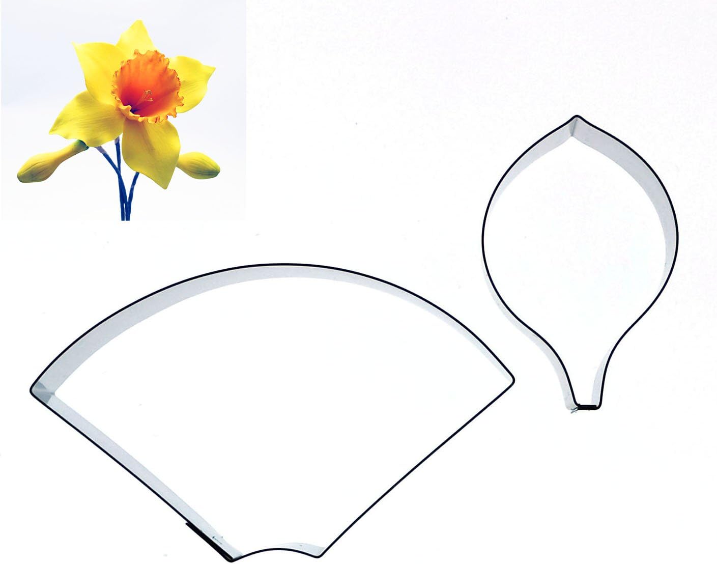 Sugarcraft & Cake Decorating Cutters - Daffodil 2 Set- For Celebration Cakes- Perfect for Wedding Cakes And Sugarcraft