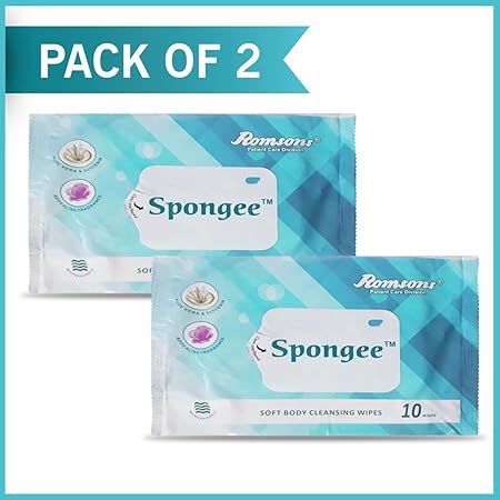 Romsons Sponge Body Wipes - Pack of 10