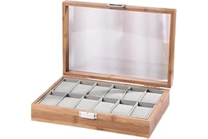 12 Slots Solid Wood Watch Box Case For Men Storage Display Organizer For Jewelry And Watch Storage