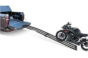 FACHNUO TOOL FACHNUO Aluminum Pickup Truck Ramp 10FT, Loading Ramps for Motorcycle, Lawn Mower, ATVs UTVs, Golf Cart, Lawn Mover, Folding Portable Shed Ramp 600 lbs Weight Capacity 1PC, 120" L x 12" W