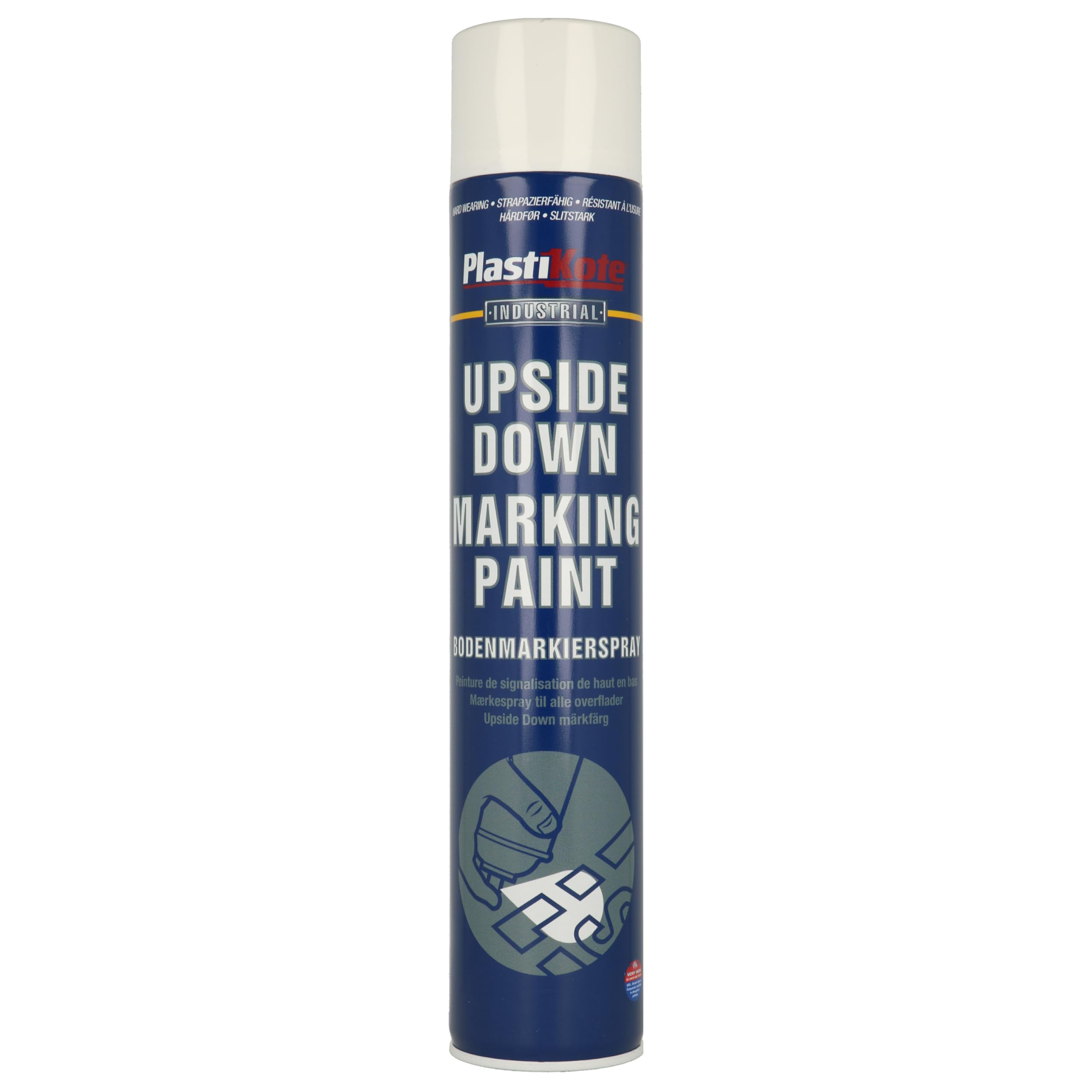 Plasti-kote 6001 750ml Upside Down Mark Paint - White