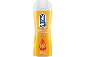 DUREX 2-in-1 Play Massage Gel & Intimate Pleasure Lubricant, Water Based Lube Flavoured with Guarana Extract for Full Body Ma
