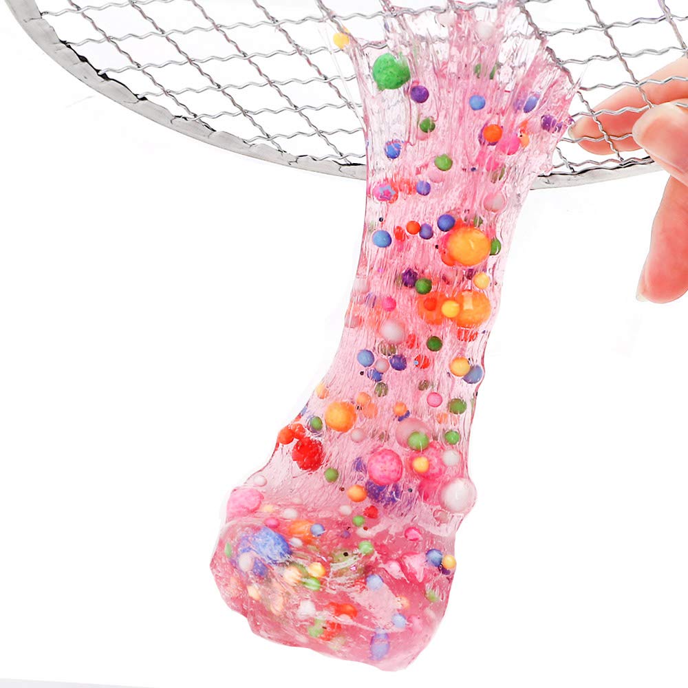 HOLICOLOR 110pcs Slime Making Kit, Add Ins, Accessories, Glitter, Foam Balls, Fishbowl Beads, Sequins, Shells, Candy Charms, Cups for Slime Party