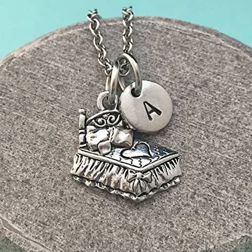 Bed necklace, bed charm, bedroom necklace, personalized