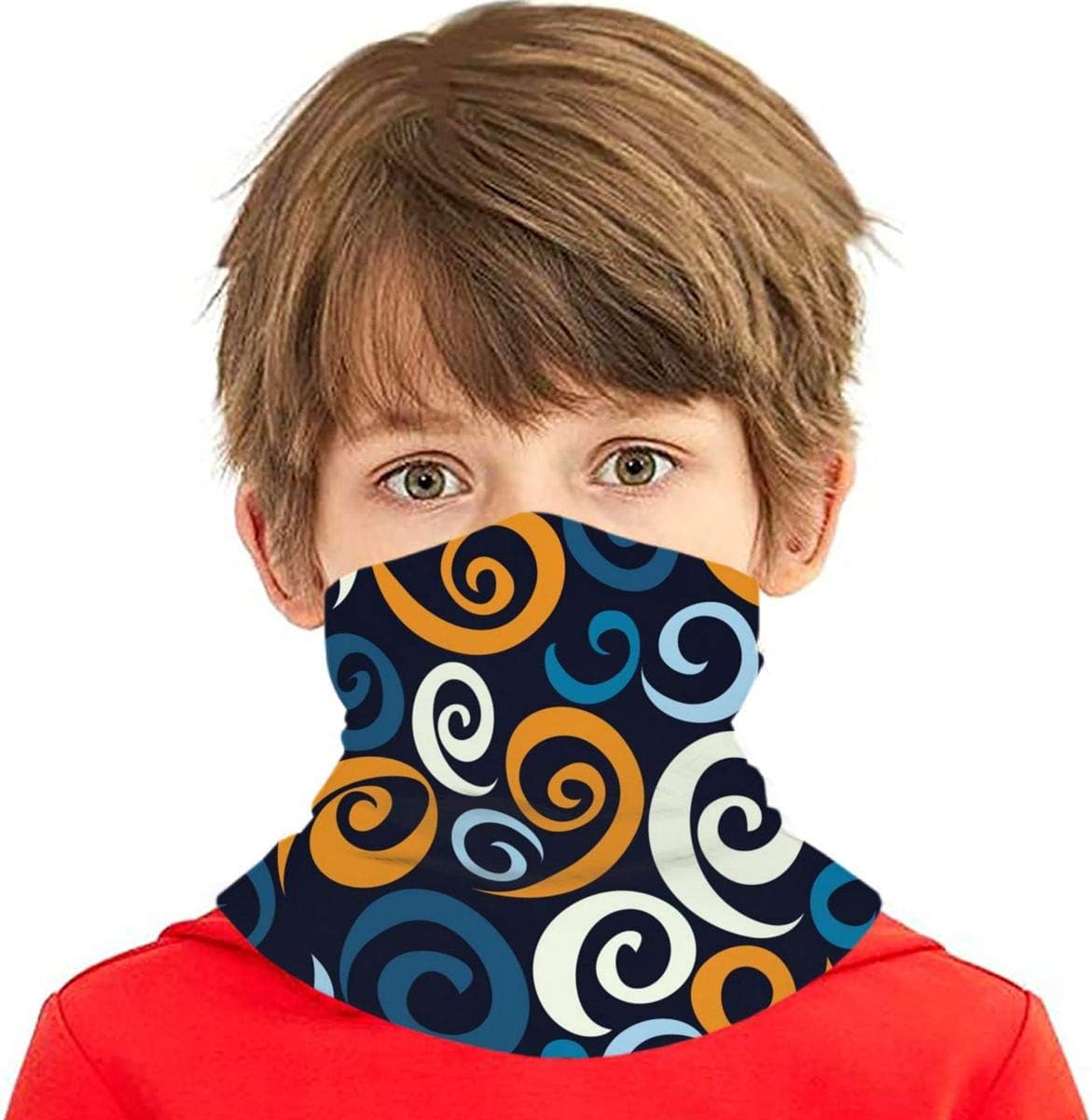 Rniom Colorful Curves Face Scarf Ice Silk Cooling