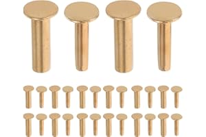 JOINPAYA Copper Knife Handle Rivets 14 Pairs Metal Pins for Kitchen Chef Cutlery Fastening and Replacement