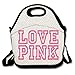 Copdsa V's Secret Love Pink Insulated Personalized Tote Lunch Food Bag Black