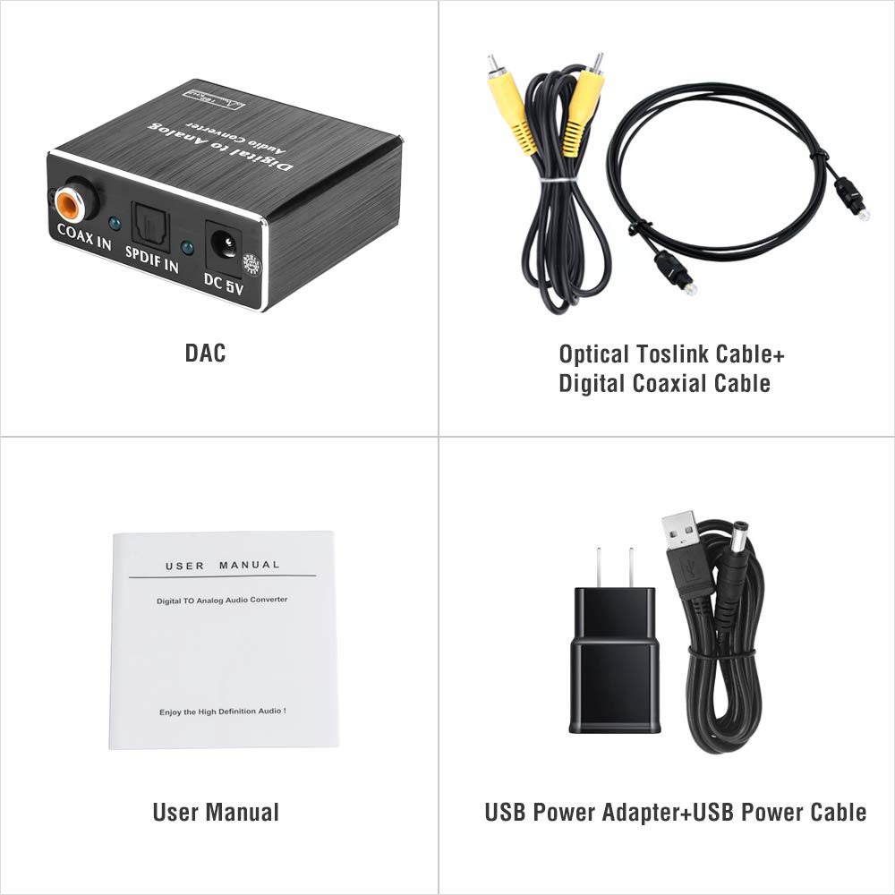 Mua DigitaltoAnalog Audio Converter, ROOFULL 192Khz DAC Digital