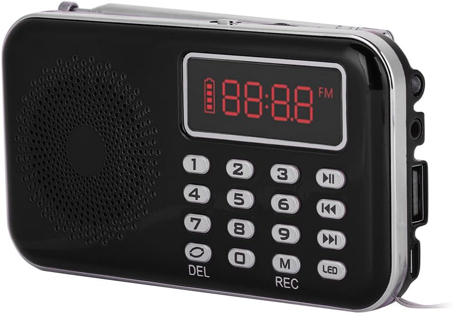 Amazon ノイズキャンセルFMラジオ USB/TF / AUX音楽音声録音MP3プレーヤーラジオ PWカットメモリ 87.5