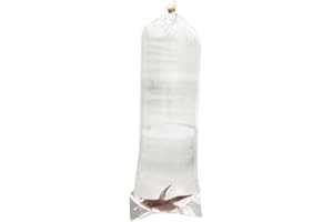 ALFA Fishery Bags Round Bottom Leak Proof Clear Plastic Fish Bags for Marine &Tropical Fish Transport 2 mil. (4" x 10" / 1000 Pack)