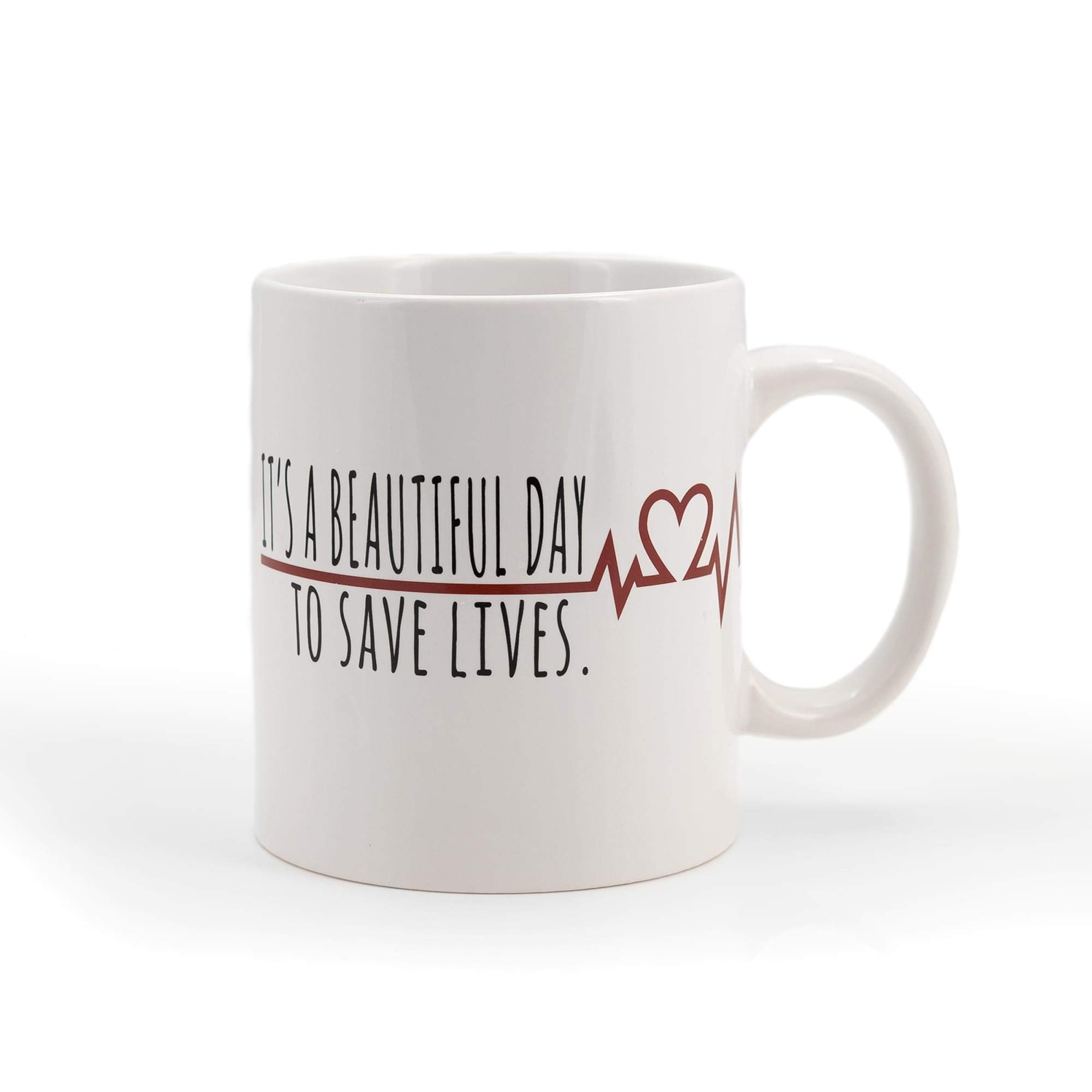 Surreal Entertainment Greys Anatomy Derek Coffee Mug | It's A Beautiful Day to Save Lives | 16 Ounces