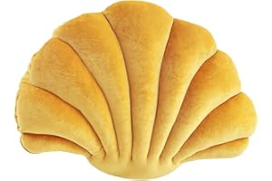 Patty Both Seashell Decorative Pillow Velvet Seashell Throw Pillow, Sea Shell Shaped Throw Pillow Decorative Pillows for Bed 