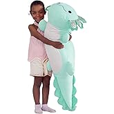 BENINY Large Axolotl Plush Toy, 39" Giant Mint Axolotl Stuffed Animal Plush, Big Huggable Toys Gift for Girls Kids, Long Squishy Pillow for Holiday Birthday Christmas