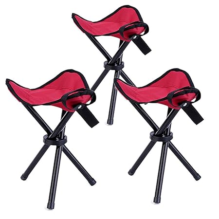 Zanasta Dreibein-Hocker Camping Stuhl 28cm Sitzhöhe, Sitzhocker faltbar für Freizeit, Garten, beim Camping, Angeln und mehr, 