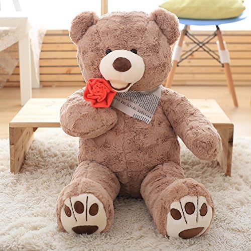 YXCSELL Cute Stuffed Animal Teddy Bear for Kids Birthdays Christmas Gift 120cm Brown Rose Bear