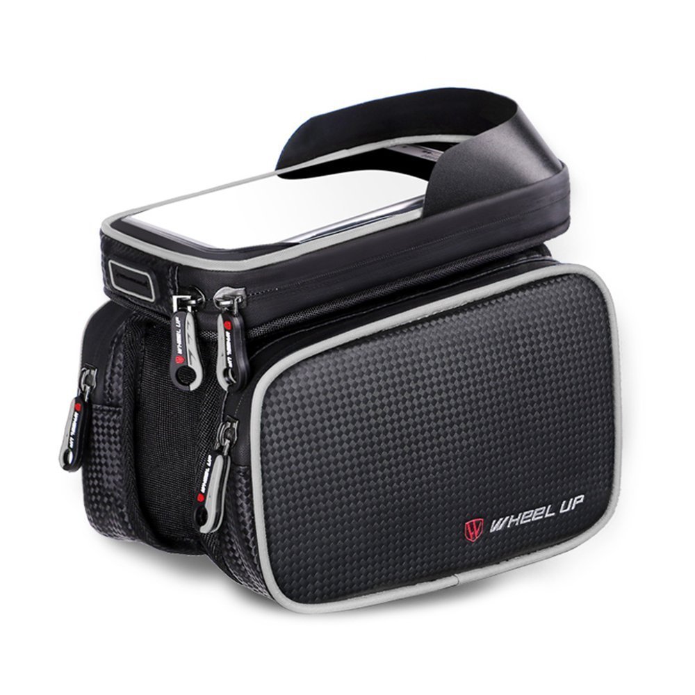 XPhonew Bike Frame Bag, Waterproof Bike Phone Mount Holder Bicycle Front Top Tube Pouch Pannier Cycling Frame Storage Bags for iPhone 16 15 14 13 12 11 Pro Max X 8 Plus Samsung Smartphones up to 6.7''