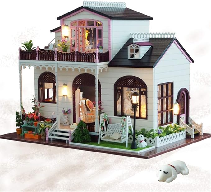 Wooden Dolls House for Girls DIY Cottage Doll House Bowness Town