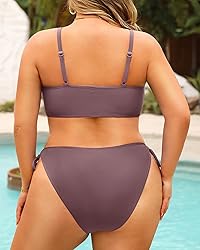 Daci Women's Plus Size Triangle Bikini Set, Sexy