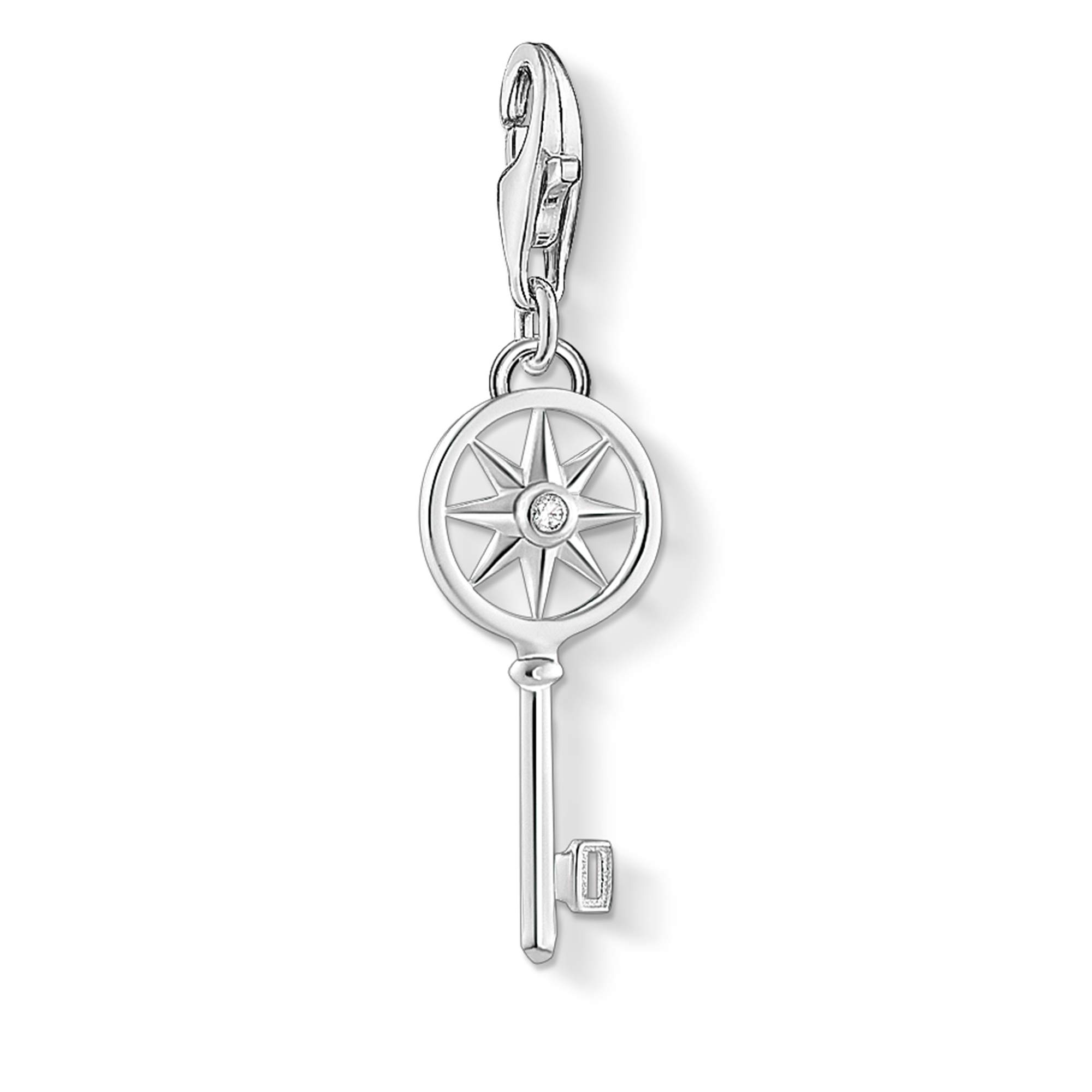 Thomas Sabo Women Charm Pendant Key with Star Charm Club 925 Sterling Silver 1799-051-14
