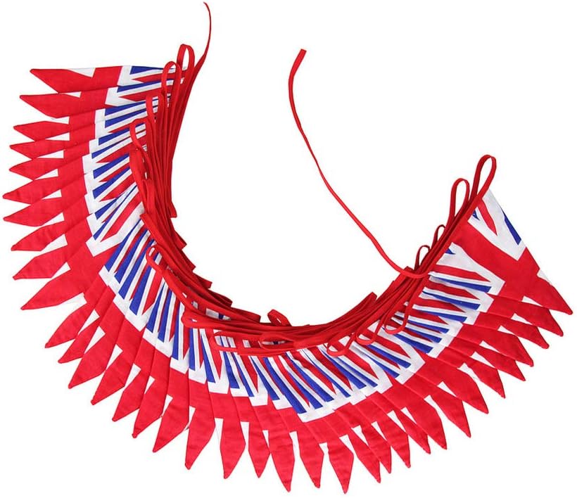 Union Jack Pennant Banner British Flags Bunting Banner Outdoor Hanging Decoration for Party Sports Clubs, as shown, 1m - Image 3