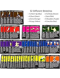Stack 52 - Tarjetas de ejercicios flexibles. Aprende estiramientos estáticos y dinámicos. Instrucciones de vídeo incluidas (idioma español no garantizado). Perfecto para entrenar y refrescarse. Aumenta el rango de movimiento de las articulaciones.