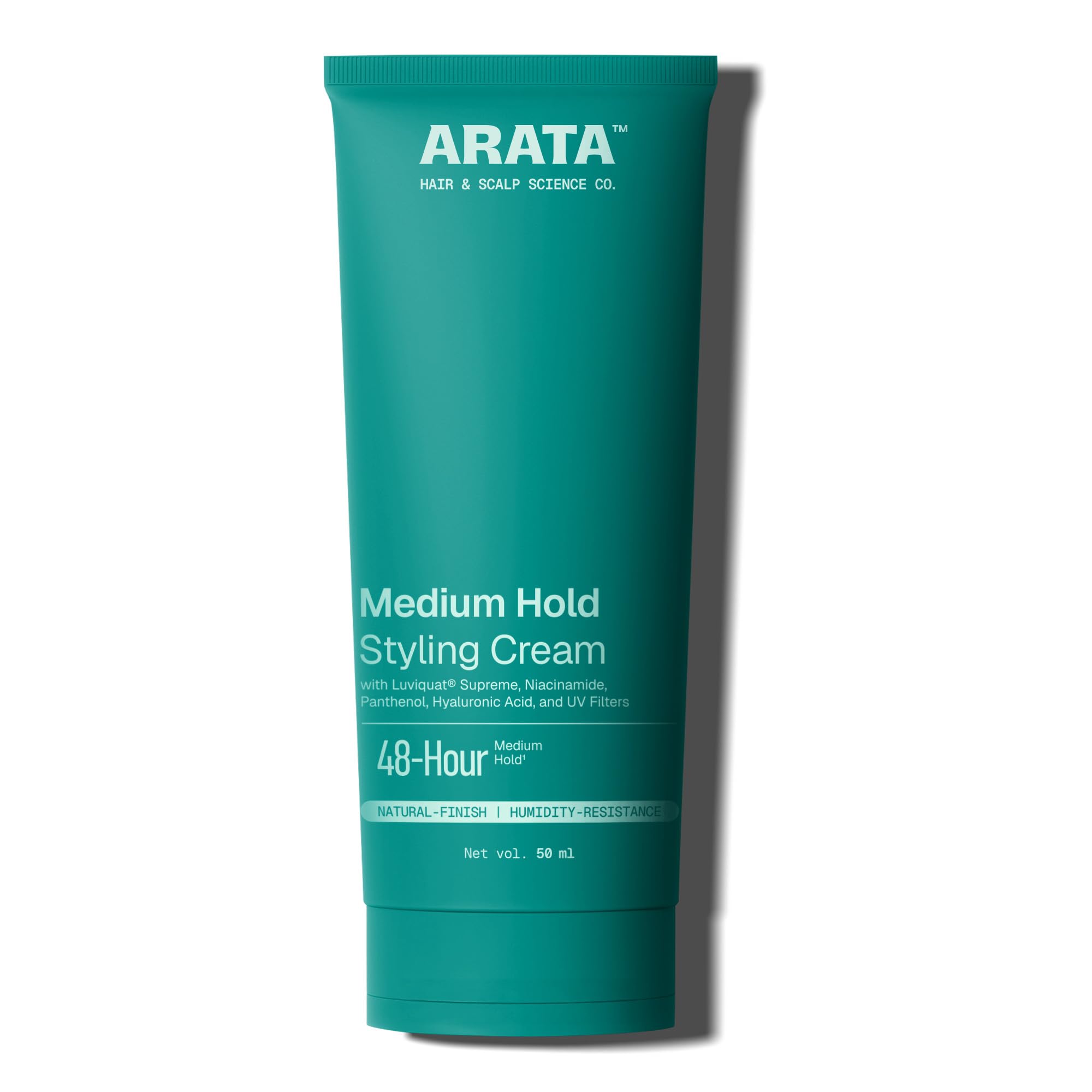 Arata Natural Styling & Hold Hair Cream With Organic Flaxseed & Olive Oil || All-Natural, Vegan & Cruelty-Free || Styling & Hair Growth Formula For Women & Men (50 Gm)