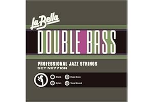 La Bella 7710N Double Bass Black Nylon Tape Wound Jazz Strings 61-134